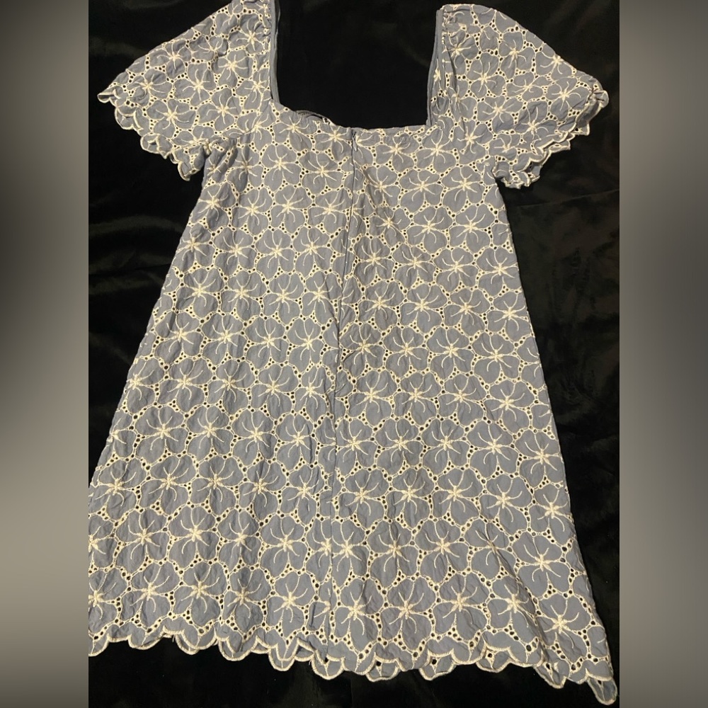 Zara light blue embroidered dress. Size XS - Picture 2 of 4